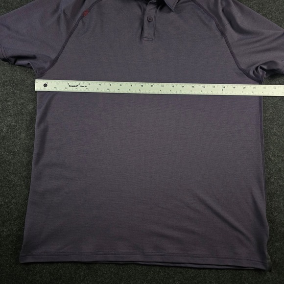 Rhone Men's Purple Delta Pique Performance Polo Golf Shirt Short Sleeve Size L - Picture 6 of 12